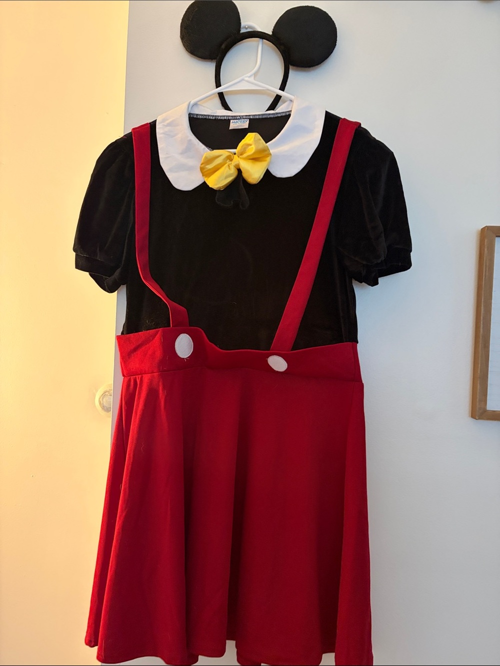 Disney Black & Red Dress Costume with Yellow Bow